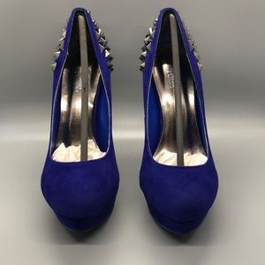 NIB Charlotte Russe Cobalt Spiked Heels Size 6